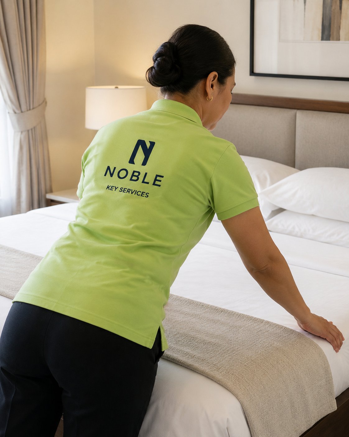 Agent Noble Key Services en intervention ménage Airbnb à Paris